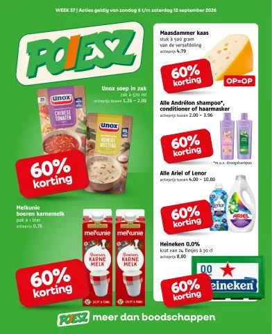 Omslag van Poiesz folder week 37 - 2026